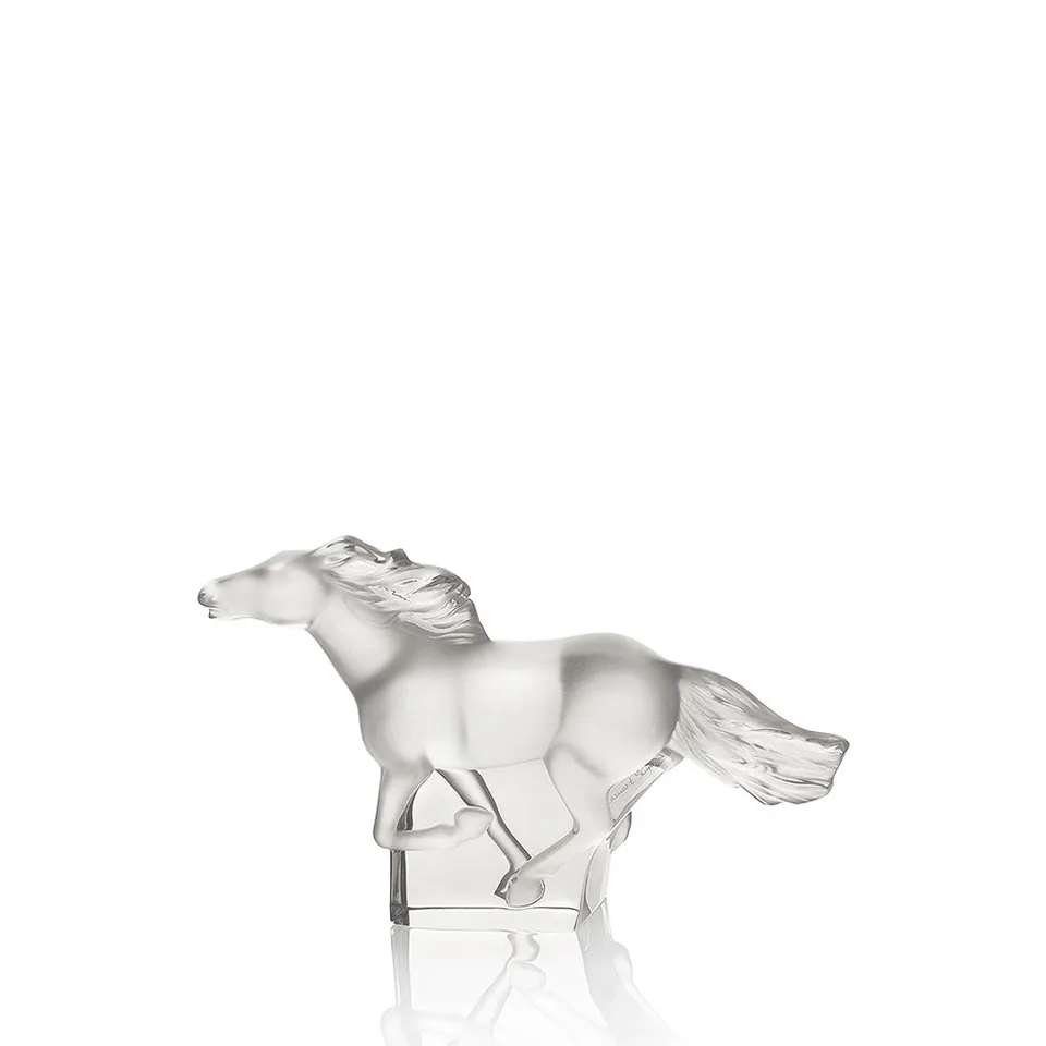 René Lalique Kazak Scultura Cavallo Cristallo Taglia S