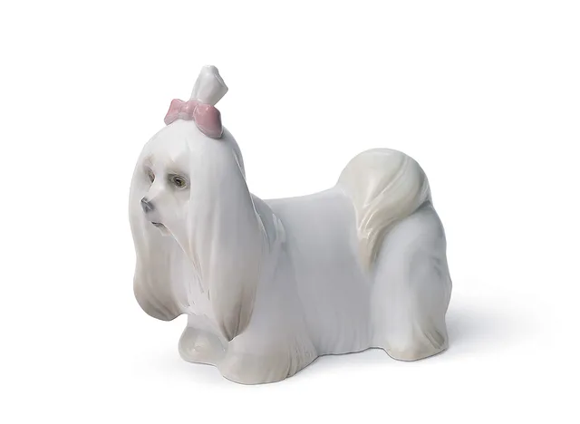 Lladró Sculture Cane Maltese statuetta porcellana animale