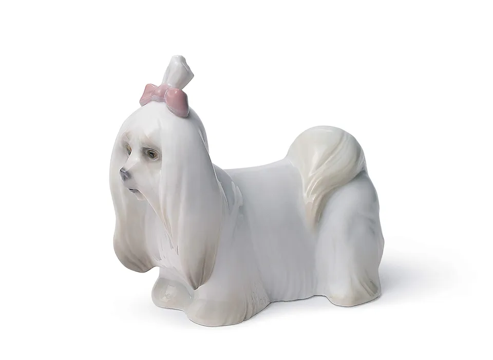 Lladró Sculture Cane Maltese statuetta porcellana animale