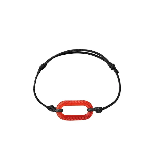 René Lalique Empreinte Animale bracciale corda rosso taglia S