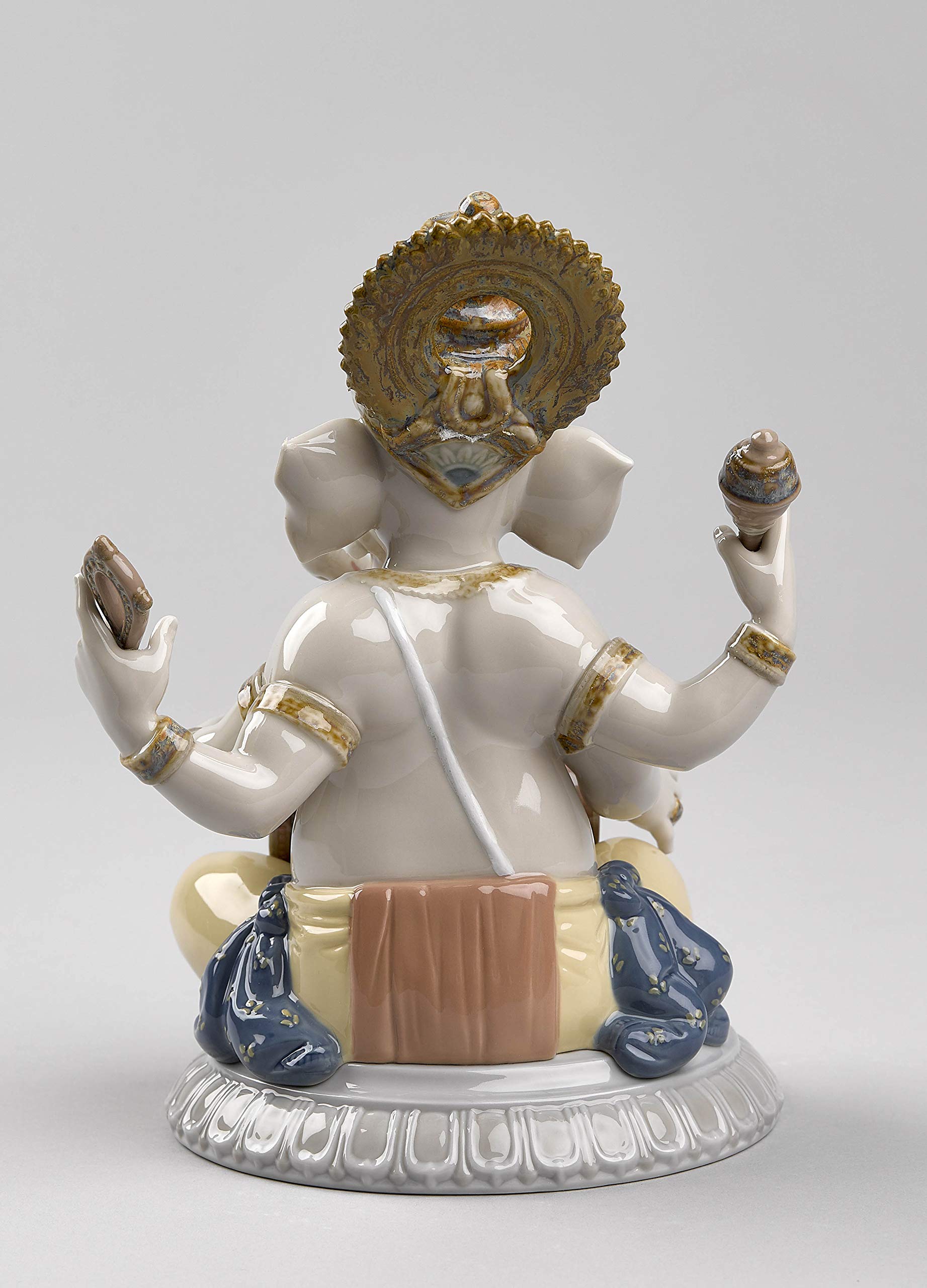 Lladró Sculture Ganesha con Mridangam statuetta porcellana