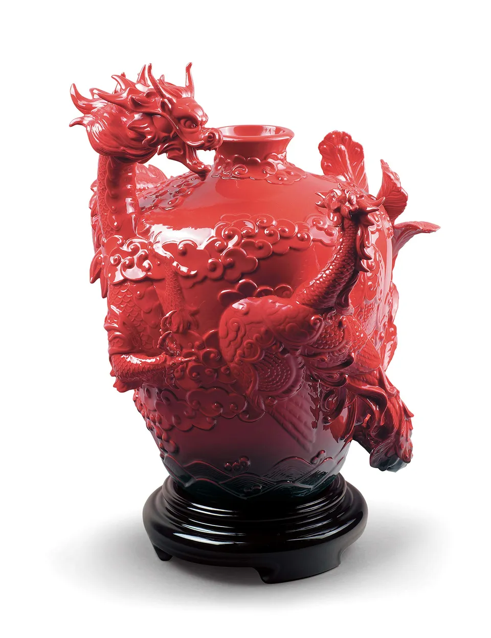 Lladró Accessori La Fenice e il Drago vaso porcellana